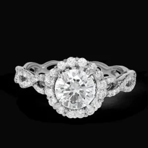 Zeghani ZR1466 Wedding Set in 14k Gold with Diamonds