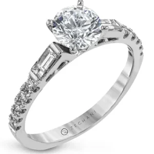 Zeghani ZR1602 Wedding Set in 14k Gold with Diamonds