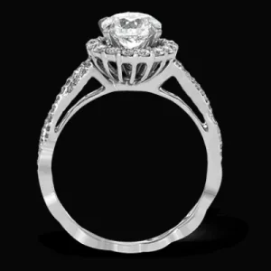 Zeghani ZR1466 Wedding Set in 14k Gold with Diamonds