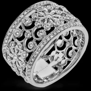 Zeghani ZR1059-A Right Hand Ring in 14k Gold with Diamonds