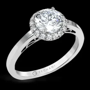 Zeghani ZR25NDER Wedding Set in 14k Gold with Diamonds