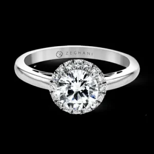 Zeghani ZR25NDER Wedding Set in 14k Gold with Diamonds